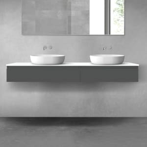 OLTENS Vernal Badmöbel-Set 3-teilig mit 2 Unterschränken mit Schubladen und Konsolenplatte 180 x 25,2 cm