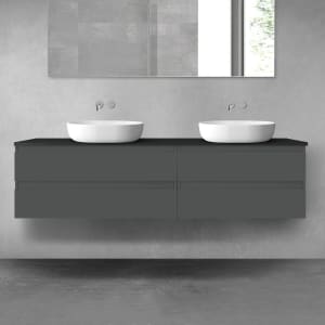 OLTENS Vernal Badmöbel-Set 3-teilig mit 2 Unterschränken mit Schubladen und Konsolenplatte 180 x 48,6 cm