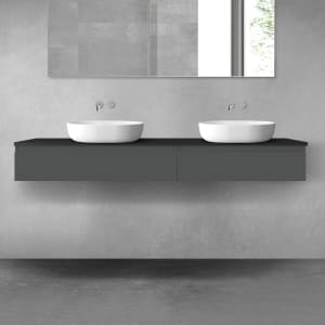 OLTENS Vernal Badmöbel-Set 3-teilig mit 2 Unterschränken mit Schubladen und Konsolenplatte 180 x 25,2 cm