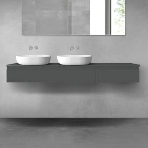 OLTENS Vernal Badmöbel-Set 3-teilig mit 2 Unterschränken mit Schubladen und Konsolenplatte 180 x 25,2 cm