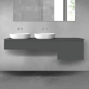 OLTENS Vernal Badmöbel-Set 3-teilig mit 2 Unterschränken mit Schubladen und Konsolenplatte 180 x 25,2/48,6 cm