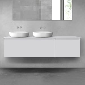 OLTENS Vernal Badmöbel-Set 3-teilig mit 2 Unterschränken mit Schubladen und Konsolenplatte 180 x 48,6 cm