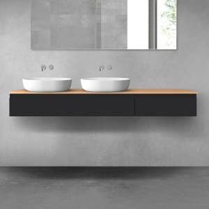 OLTENS Vernal Badmöbel-Set 3-teilig mit 2 Unterschränken mit Schubladen und Konsolenplatte 180 x 25,2 cm