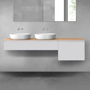 OLTENS Vernal Badmöbel-Set 3-teilig mit 2 Unterschränken mit Schubladen und Konsolenplatte 180 x 25,2/48,6 cm