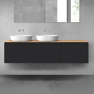 OLTENS Vernal Badmöbel-Set 3-teilig mit 2 Unterschränken mit Schubladen und Konsolenplatte 180 x 48,6 cm