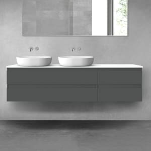 OLTENS Vernal Badmöbel-Set 3-teilig mit 2 Unterschränken mit Schubladen und Konsolenplatte 180 x 48,6 cm