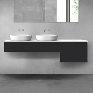 OLTENS Vernal Badmöbel-Set 3-teilig mit 2 Unterschränken mit Schubladen und Konsolenplatte 180 x 25,2/48,6 cm