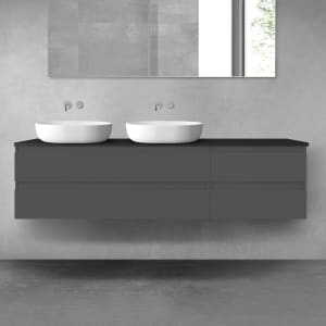 OLTENS Vernal Badmöbel-Set 3-teilig mit 2 Unterschränken mit Schubladen und Konsolenplatte 180 x 48,6 cm