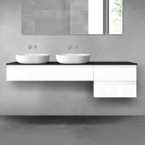 OLTENS Vernal Badmöbel-Set 3-teilig mit 2 Unterschränken mit Schubladen und Konsolenplatte 180 x 25,2/48,6 cm