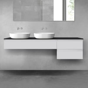 OLTENS Vernal Badmöbel-Set 3-teilig mit 2 Unterschränken mit Schubladen und Konsolenplatte 180 x 25,2/48,6 cm