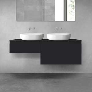 OLTENS Vernal Badmöbel-Set 3-teilig mit 2 Unterschränken mit Schubladen und Konsolenplatte 140 x 25,2/48,6 cm