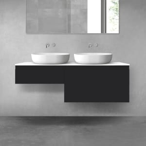 OLTENS Vernal Badmöbel-Set 3-teilig mit 2 Unterschränken mit Schubladen und Konsolenplatte 140 x 25,2/48,6 cm