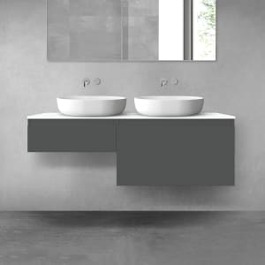 OLTENS Vernal Badmöbel-Set 3-teilig mit 2 Unterschränken mit Schubladen und Konsolenplatte 140 x 25,2/48,6 cm