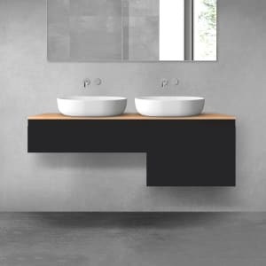 OLTENS Vernal Badmöbel-Set 3-teilig mit 2 Unterschränken mit Schubladen und Konsolenplatte 140 x 25,2/48,6 cm