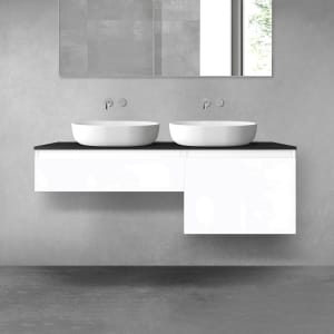 OLTENS Vernal Badmöbel-Set 3-teilig mit 2 Unterschränken mit Schubladen und Konsolenplatte 140 x 25,2/48,6 cm