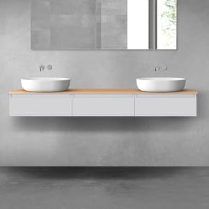 OLTENS Vernal Badmöbel-Set 4-teilig mit 3 Unterschränken mit Schubladen und Konsolenplatte 180 x 25,2 cm