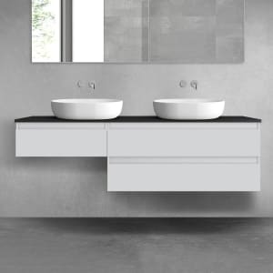 OLTENS Vernal Badmöbel-Set 3-teilig mit 2 Unterschränken mit Schubladen und Konsolenplatte 160 x 25,2/48,6 cm