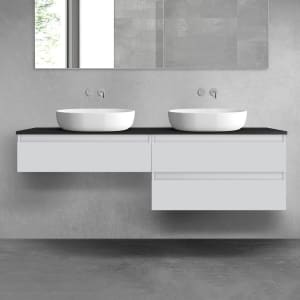 OLTENS Vernal Badmöbel-Set 3-teilig mit 2 Unterschränken mit Schubladen und Konsolenplatte 160 x 25,2/48,6 cm