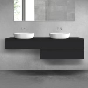 OLTENS Vernal Badmöbel-Set 3-teilig mit 2 Unterschränken mit Schubladen und Konsolenplatte 180 x 25,2/48,6 cm