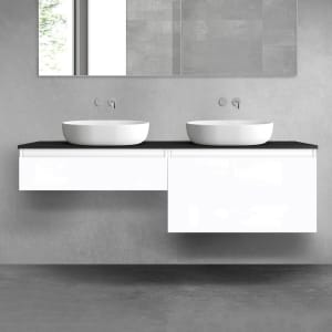 OLTENS Vernal Badmöbel-Set 3-teilig mit 2 Unterschränken mit Schubladen und Konsolenplatte 160 x 25,2/48,6 cm