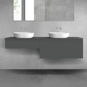 OLTENS Vernal Badmöbel-Set 3-teilig mit 2 Unterschränken mit Schubladen und Konsolenplatte 180 x 25,2/48,6 cm