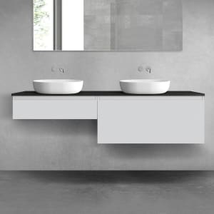 OLTENS Vernal Badmöbel-Set 3-teilig mit 2 Unterschränken mit Schubladen und Konsolenplatte 180 x 25,2/48,6 cm