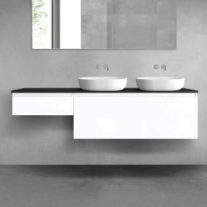 OLTENS Vernal Badmöbel-Set 3-teilig mit 2 Unterschränken mit Schubladen und Konsolenplatte 180 x 25,2/48,6 cm