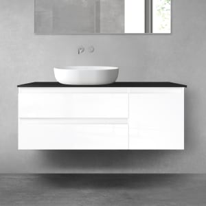 OLTENS Vernal Badmöbel-Set 3-teilig mit Unterschränken mit 2 Schubladen und 1 Tür sowie mit Konsolenplatte 120 x 48,6 cm