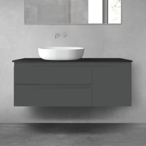 OLTENS Vernal Badmöbel-Set 3-teilig mit Unterschränken mit 2 Schubladen und 1 Tür sowie mit Konsolenplatte 120 x 48,6 cm