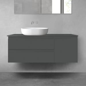 OLTENS Vernal Badmöbel-Set 3-teilig mit Unterschränken mit 2 Schubladen und 1 Tür sowie mit Konsolenplatte 120 x 48,6 cm