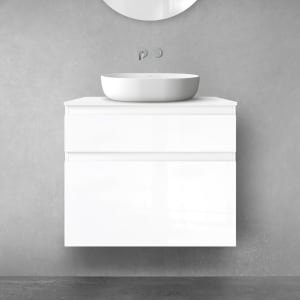 OLTENS Vernal Badmöbel-Set 3-teilig mit Unterschränken mit Schubladen und Konsolenplatte 80 x 72,2 cm