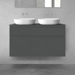 OLTENS Vernal Badmöbel-Set 3-teilig mit Unterschränken mit Schubladen und Konsolenplatte 120 x 72,2 cm