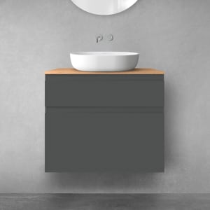 OLTENS Vernal Badmöbel-Set 3-teilig mit Unterschränken mit Schubladen und Konsolenplatte 80 x 72,2 cm