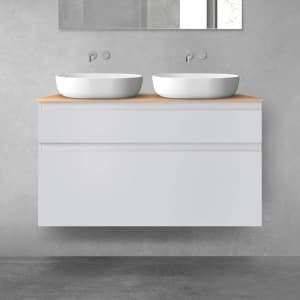 OLTENS Vernal Badmöbel-Set 3-teilig mit Unterschränken mit Schubladen und Konsolenplatte 120 x 72,2 cm