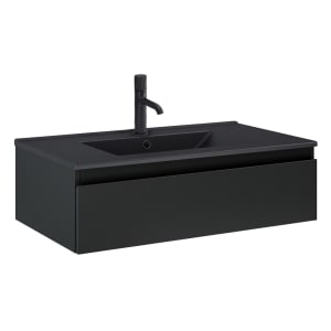 OLTENS Vernal Waschtischunterschrank mit Waschbecken 81 x 25,4 cm, mit 1 Schublade