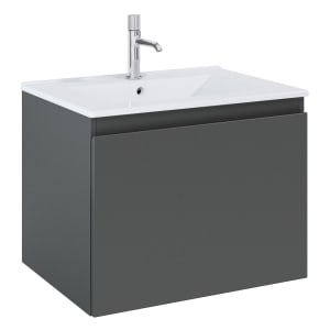 OLTENS Vernal Waschtischunterschrank mit Waschbecken 61 x 48,8 cm, mit 1 Schublade