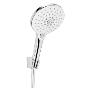 OLTENS Duschgarnitur Saxan EasyClick Gide mit Handbrause rund Ø 13 cm und Brausehalter