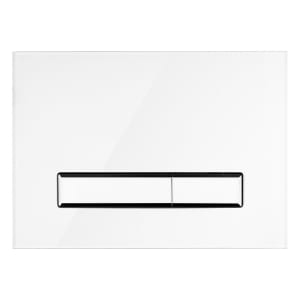 OLTENS Torne Betätigungsplatte aus Glas mit 2-teiligen Spülknopf rechteckig