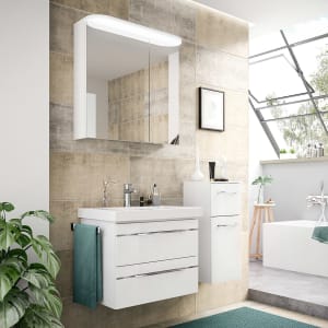 Pelipal Balto Badmöbel-Set 113 cm, inkl. Spiegelschrank und Highboard