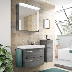 Pelipal Balto Badmöbel-Set 113 cm, inkl. Spiegelschrank und Highboard