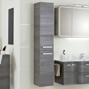 Pelipal Contea Hochschrank 45 x 43 x 168 cm mit 2 Drehtüren, Anschlag links, Griff B2, PG2