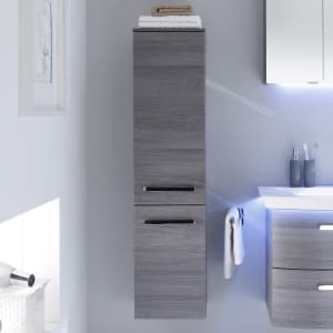 Pelipal Contea Midischrank 30 x 17 x 121 cm mit 2 Drehtüren, Anschlag links, Griff B2, PG2