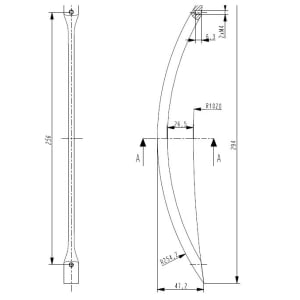 Pelipal Serie 6005 Ersatz-Griff Variante A1, BA 25,6 cm