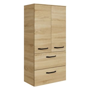 Pelipal Midischrank 121 x 60 x 33 cm mit 2 Drehtüren, 2 Auszügen und Griff V2