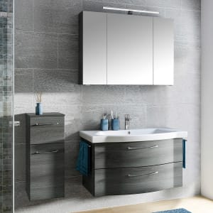 Pelipal Serie 6005 Badmöbel-Set 142 cm, inkl. Spiegelschrank und Highboard