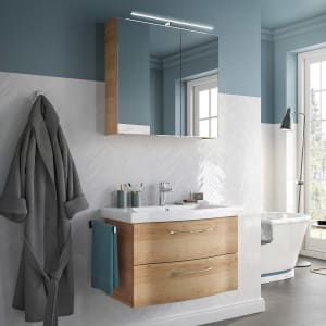 Pelipal Serie 6005 Badmöbel-Set 82 cm, inkl. Spiegelschrank