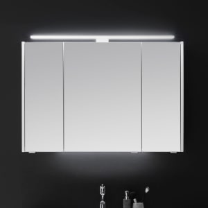 Pelipal Serie 6040 Spiegelschrank 123,2 cm mit seitl. LED Profil, Aufsatzleuchte Zalauf 90