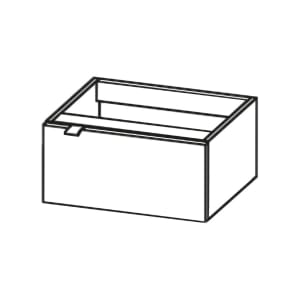 Pelipal Serie 6915 Waschtischunterschrank 50 x 32 x 24 cm mit 1 Drehtür, Anschlag rechts