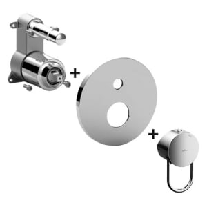 pianura Stella Badewannen-/Brause-Einhebelmischer Unterputz für 2 Verbraucher