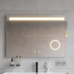 pianura Mia LED-Badspiegel 100 x 70 cm mit Spiegelheizung und stilvollem Lichtdesign